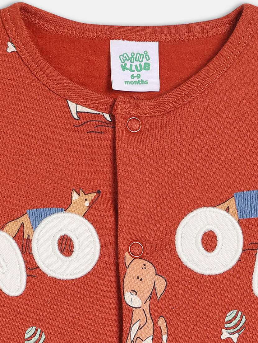 kids printed round neck long sleeve onesies  - 22093878 -  Standard Image - 2