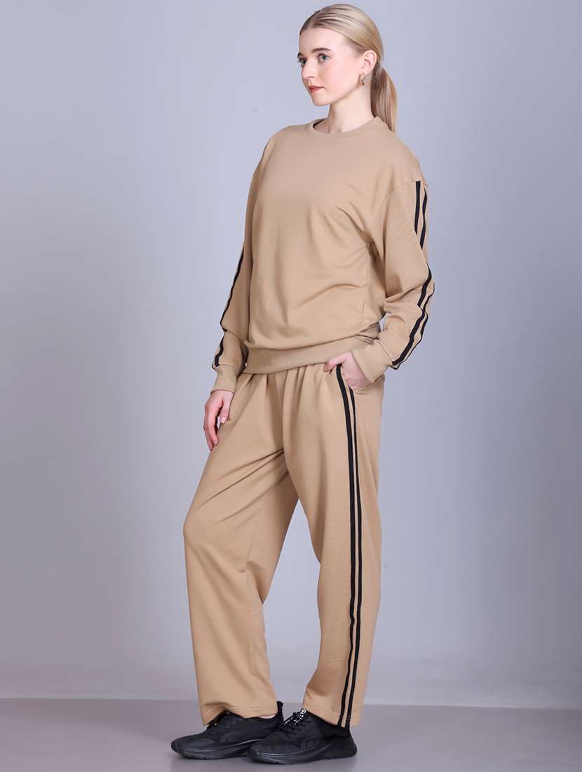 women solid long sleeve active wear set - 22093905 -  Standard Image - 2
