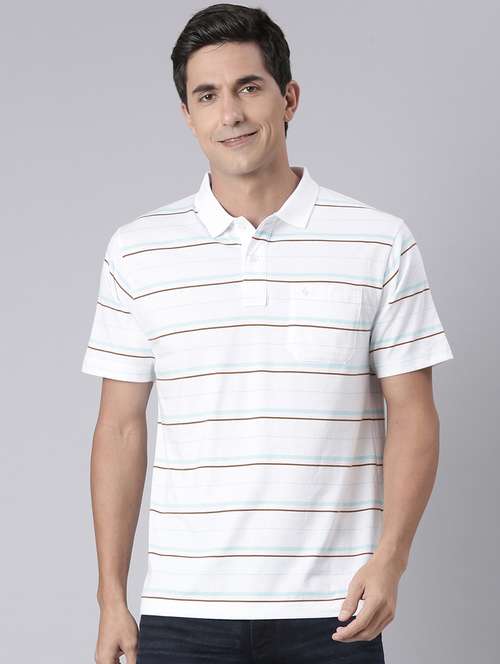 men striped short sleeve regular fit polo t-shirt - 22094078 -  Standard Image - 0