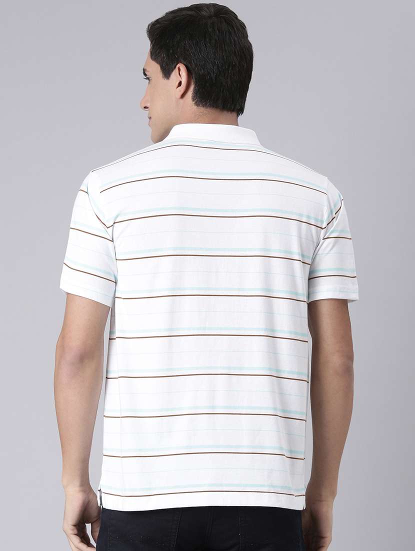 men striped short sleeve regular fit polo t-shirt - 22094078 -  Standard Image - 2