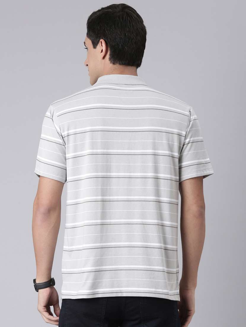 men striped short sleeve regular fit polo t-shirt - 22094079 -  Standard Image - 2