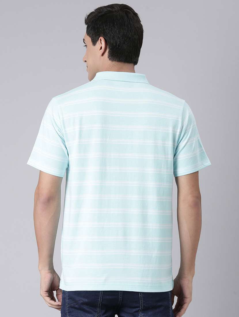 men striped short sleeve regular fit polo t-shirt - 22094081 -  Standard Image - 2