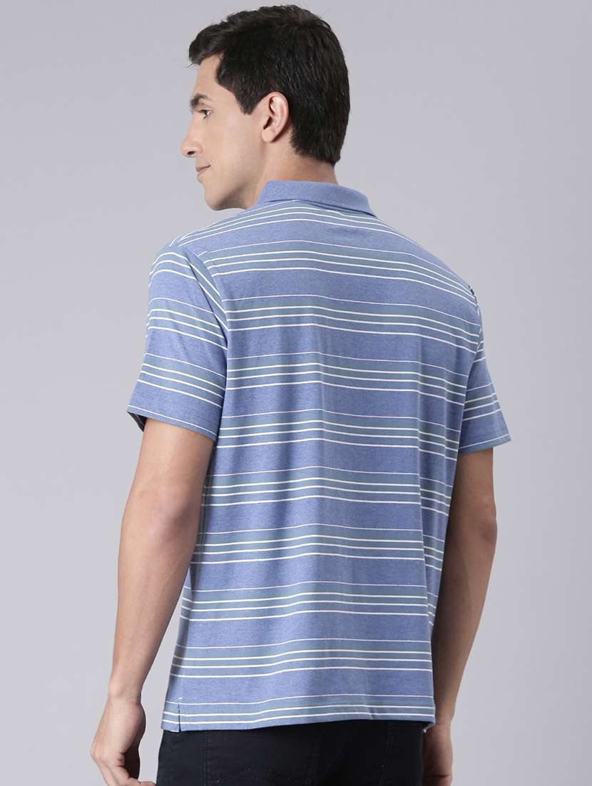 men striped short sleeve regular fit polo t-shirt - 22094082 -  Standard Image - 2