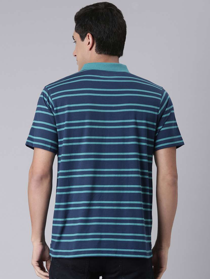 men striped short sleeve regular fit polo t-shirt - 22094083 -  Standard Image - 2
