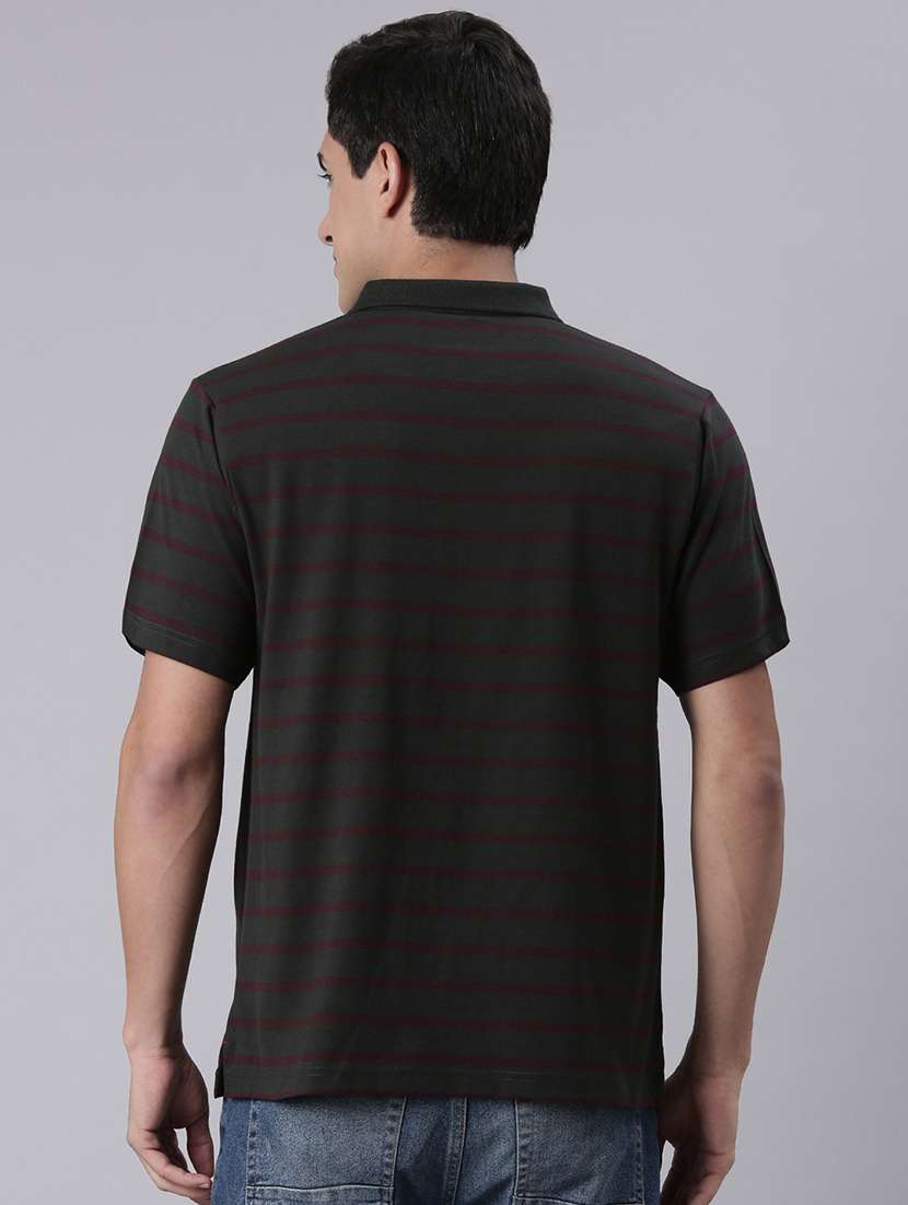men striped short sleeve regular fit polo t-shirt - 22094084 -  Standard Image - 2