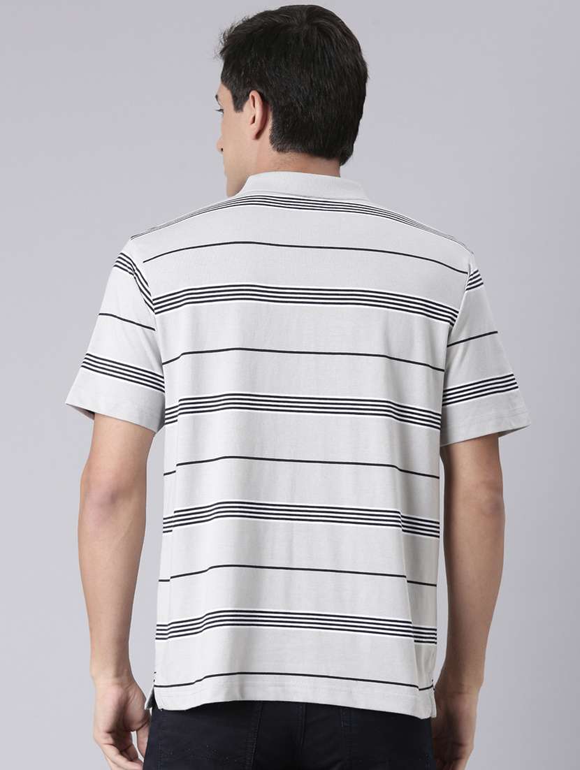 men striped short sleeve regular fit polo t-shirt - 22094085 -  Standard Image - 2
