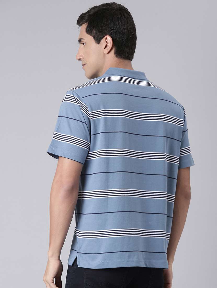 men striped short sleeve regular fit polo t-shirt - 22094086 -  Standard Image - 2
