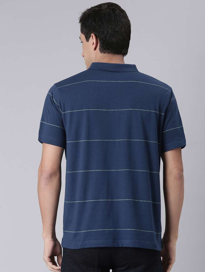men striped short sleeve regular fit polo t-shirt - 22094088 -  Standard Image - 2