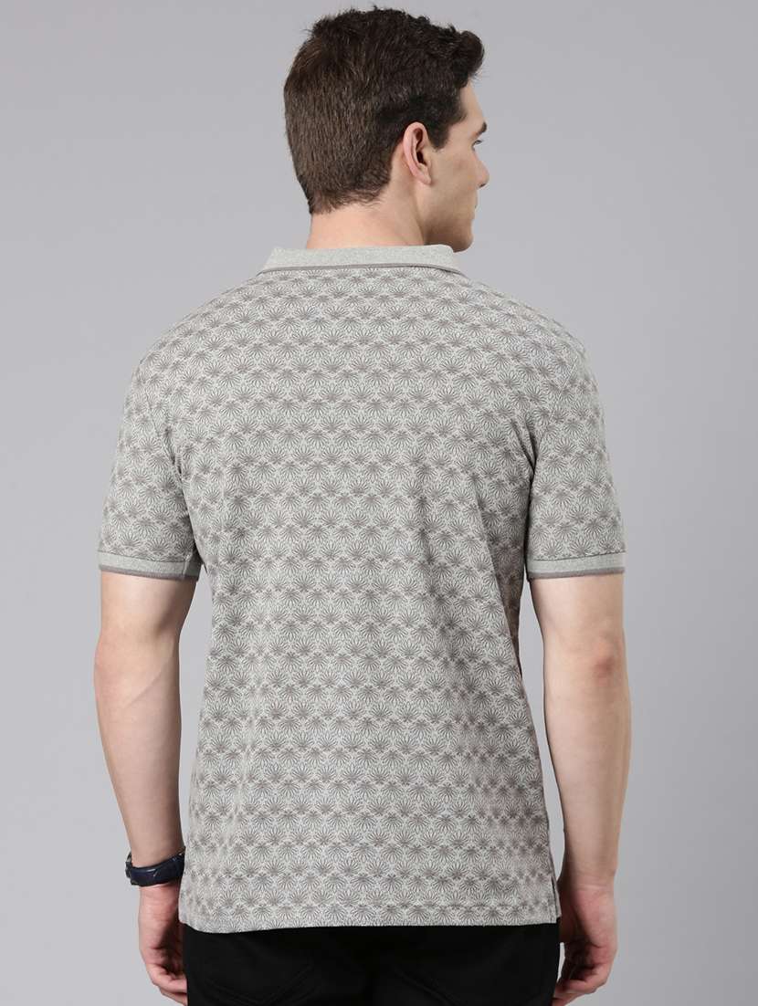 men printed short sleeve slim fit polo t-shirt - 22094090 -  Standard Image - 2