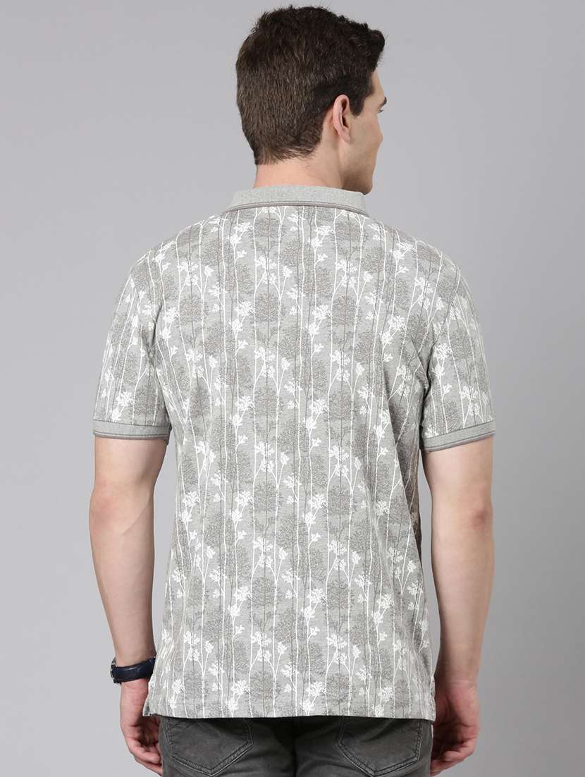 men printed short sleeve slim fit polo t-shirt - 22094094 -  Standard Image - 2