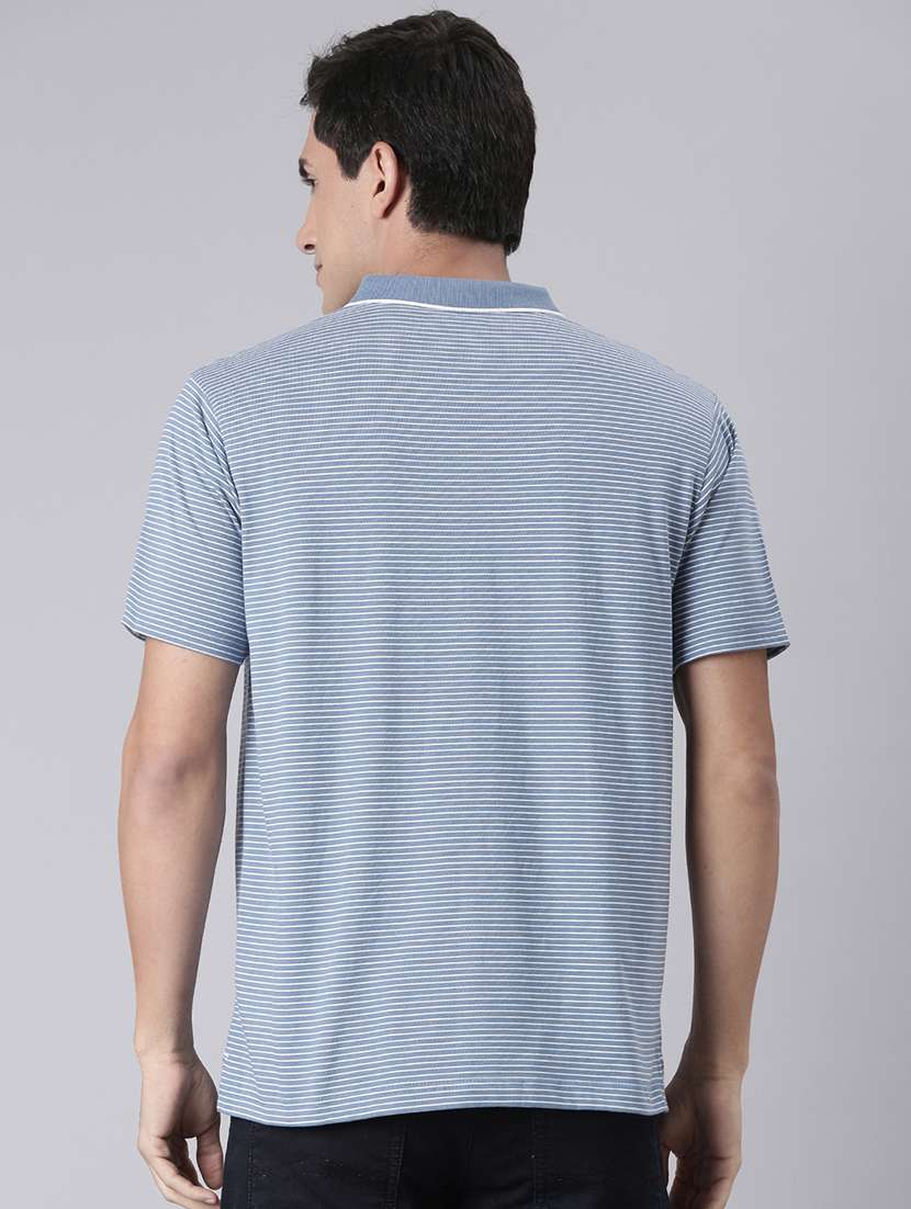 men striped short sleeve regular fit polo t-shirt - 22094095 -  Standard Image - 2