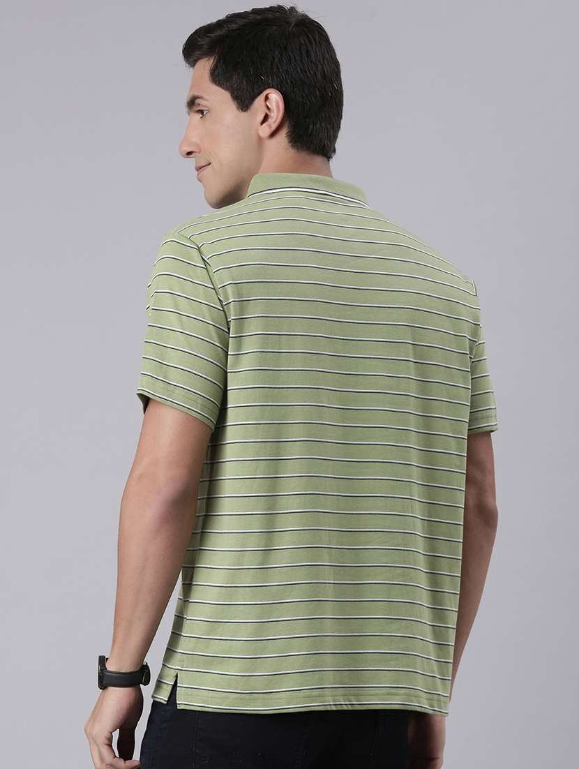 men striped short sleeve regular fit polo t-shirt - 22094096 -  Standard Image - 2