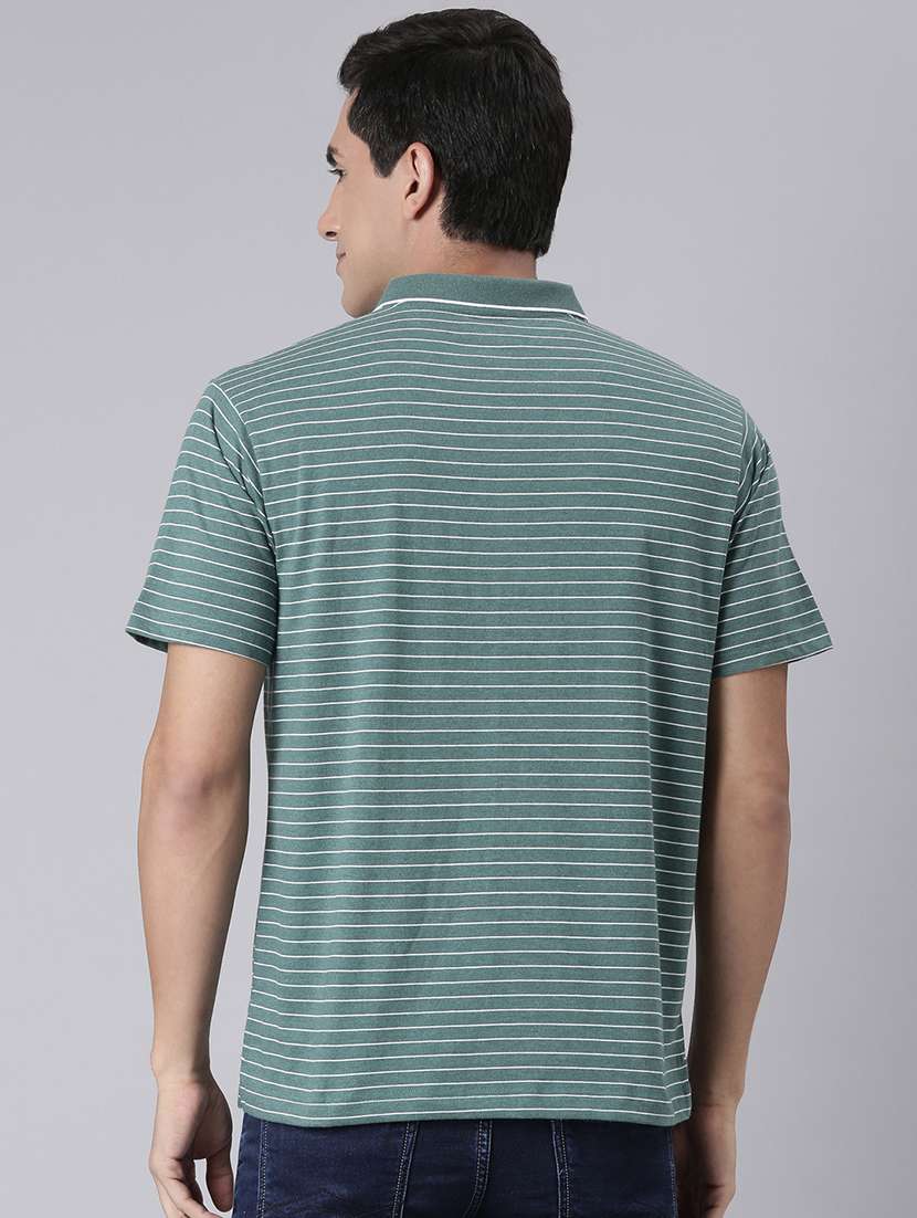 men striped short sleeve regular fit polo t-shirt - 22094097 -  Standard Image - 2