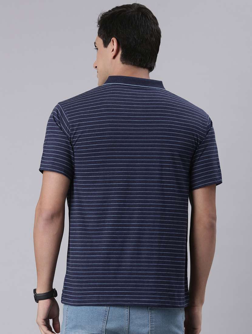 men striped short sleeve regular fit polo t-shirt - 22094098 -  Standard Image - 2
