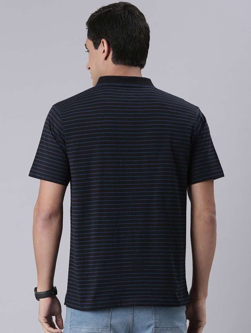 men striped short sleeve regular fit polo t-shirt - 22094101 -  Standard Image - 2