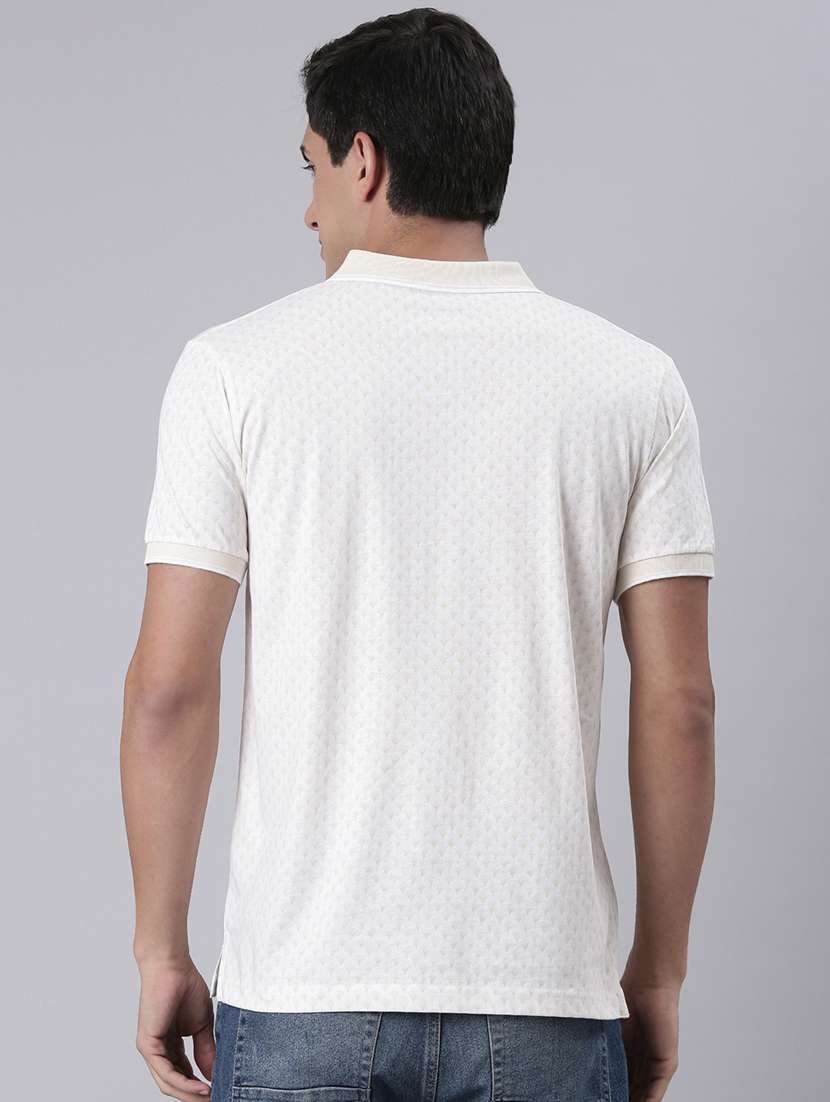 men printed short sleeve slim fit polo t-shirt - 22094102 -  Standard Image - 2
