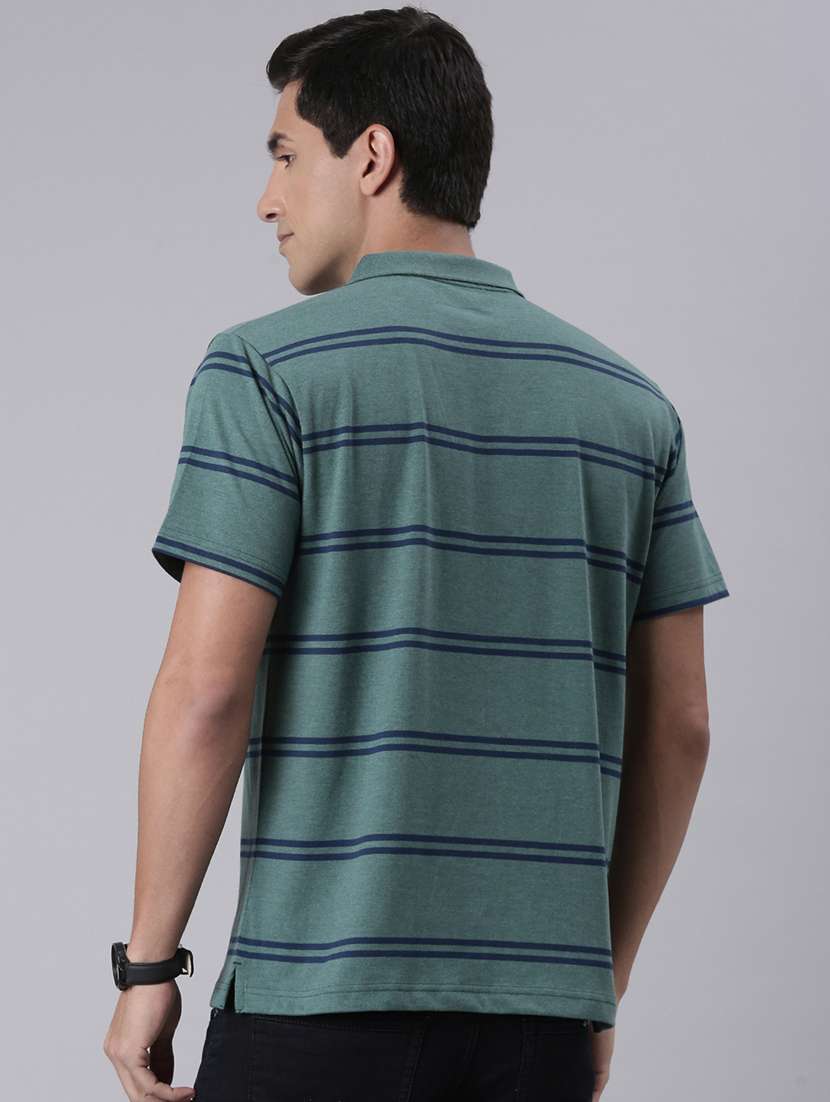 men striped short sleeve regular fit polo t-shirt - 22094104 -  Standard Image - 2
