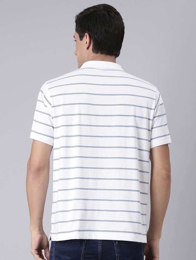 men striped short sleeve regular fit polo t-shirt - 22094106 -  Standard Image - 2