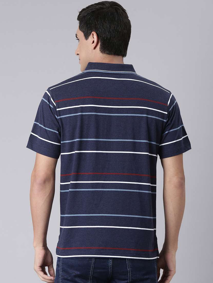 men striped short sleeve regular fit polo t-shirt - 22094109 -  Standard Image - 2