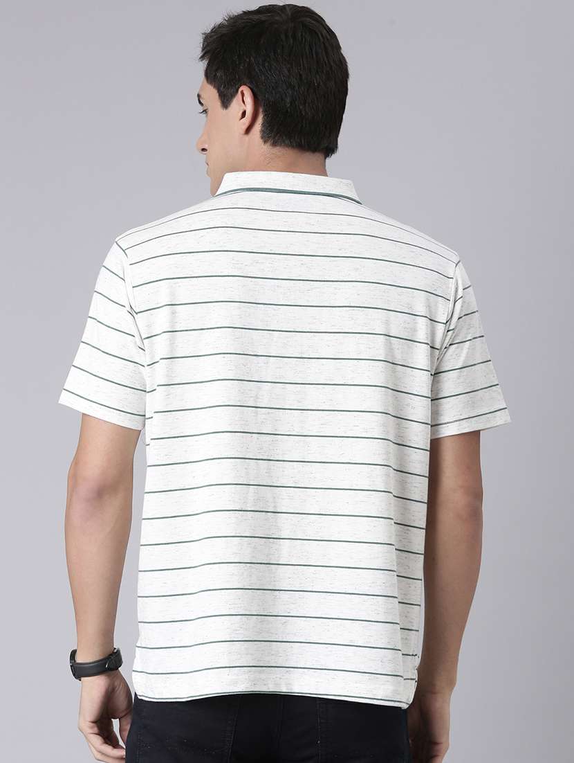 men striped short sleeve regular fit polo t-shirt - 22094110 -  Standard Image - 2
