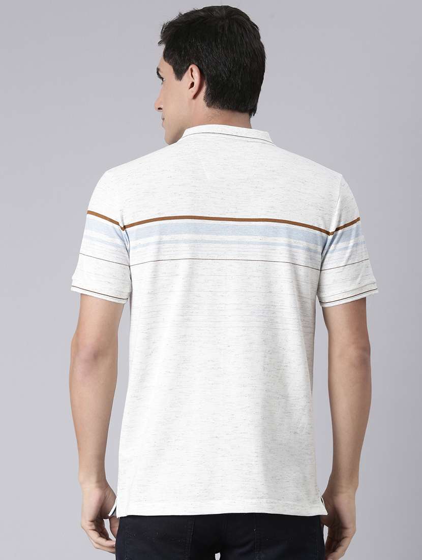 men striped short sleeve regular fit polo t-shirt - 22094112 -  Standard Image - 2
