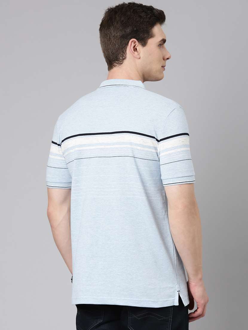 men striped short sleeve regular fit polo t-shirt - 22094113 -  Standard Image - 2