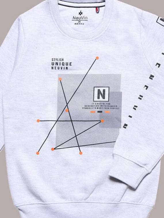 boys printed round neck long sleeve sweatshirt - 22094190 - Standard Image - 2