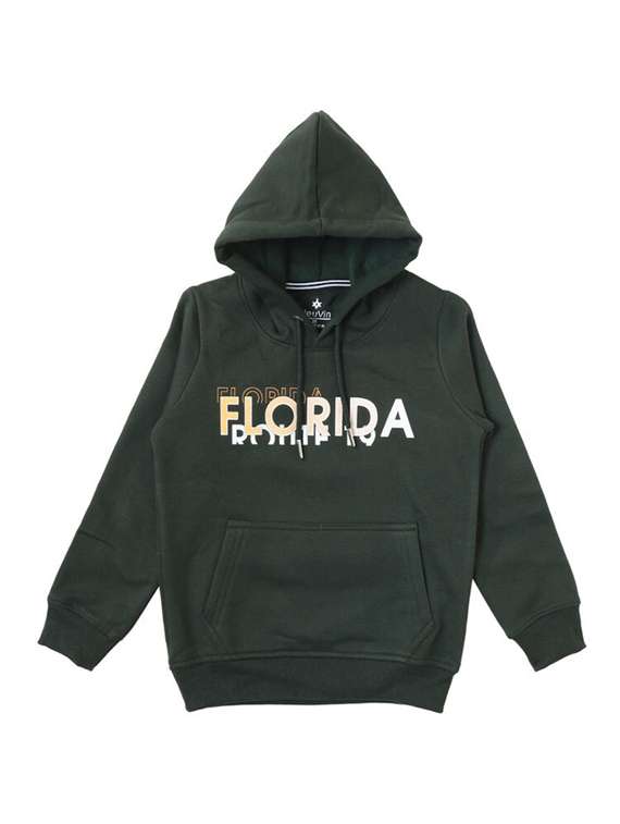 boys printed long sleeve hooded sweatshirt