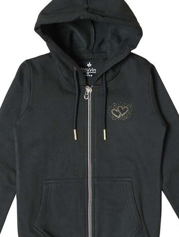 boys solid long sleeve hooded sweatshirt - 22094205 - Standard Image - 2