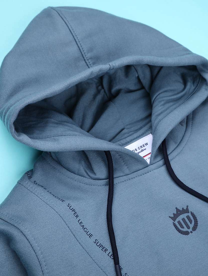 boys solid long sleeve hooded sweatshirt - 22094284 -  Standard Image - 2