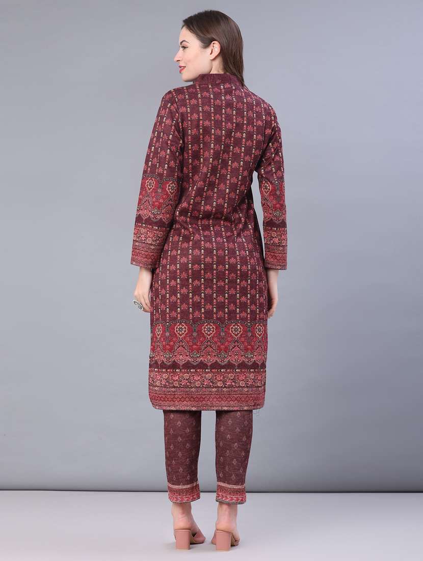 women printed long sleeve kurta pant with dupatta set - 22094378 -  Standard Image - 2