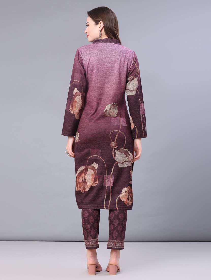 women printed long sleeve kurta pant with dupatta set - 22094390 -  Standard Image - 2
