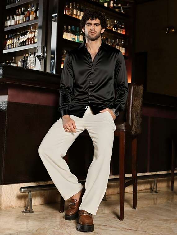 men solid long sleeve regular fit casual shirt - 22094516 -  Standard Image - 2
