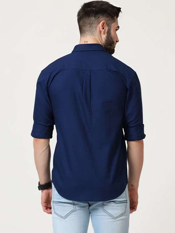 men solid long sleeve regular fit casual shirt - 22094541 -  Standard Image - 2