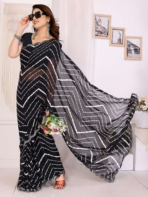 women printed casual wear saree with blouse - 22099894 -  Standard Image - 0