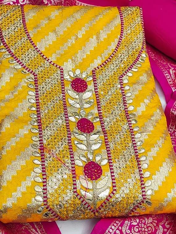 women self design embroidered unstitched suit set - 22100829 - Standard Image - 2