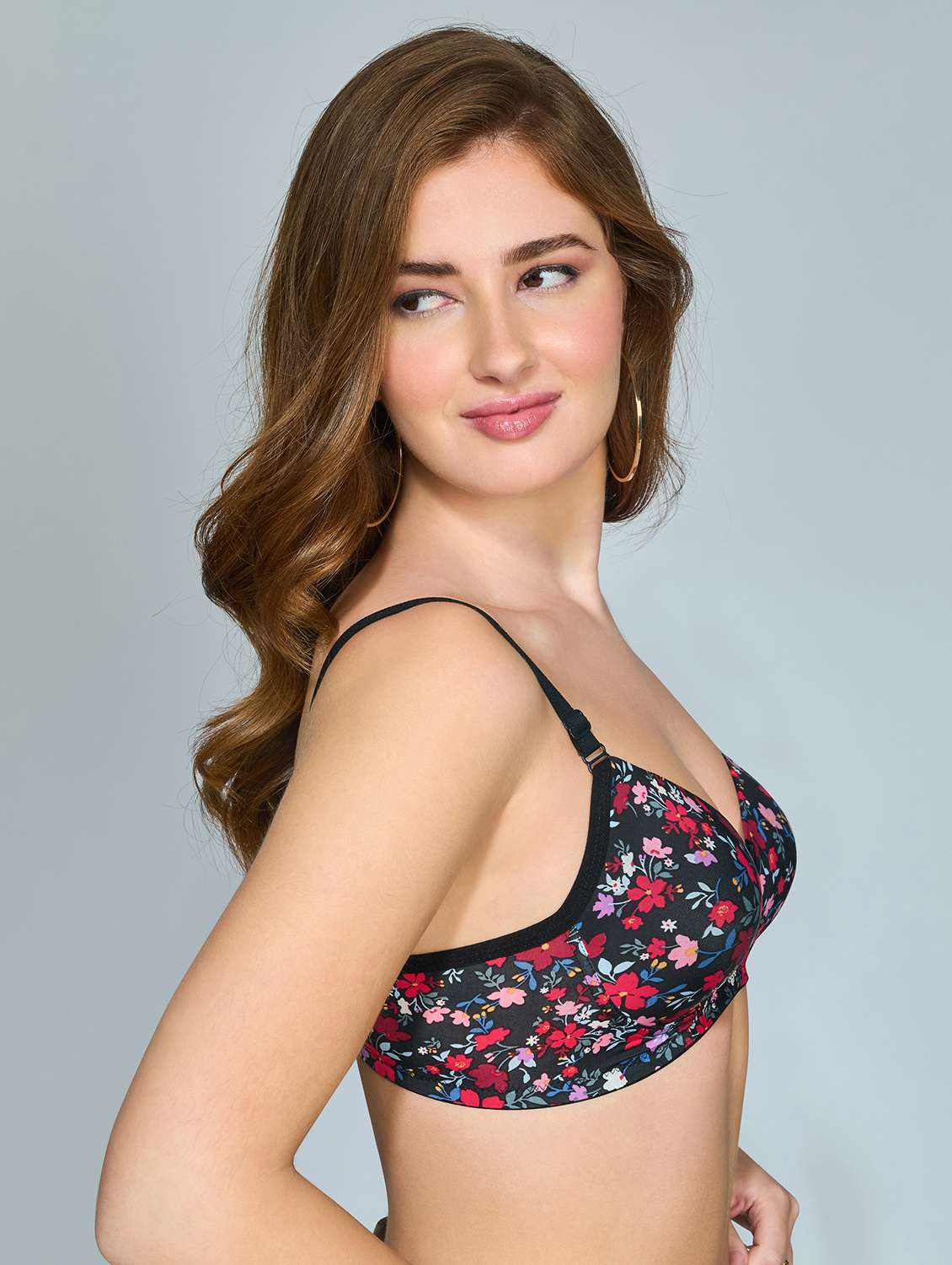 women printed lightly padded bra - 22100871 -  Standard Image - 2