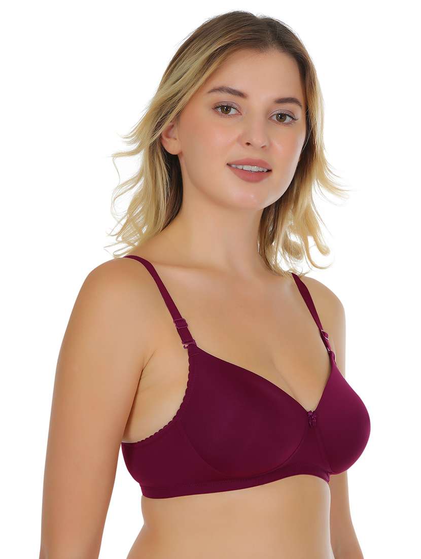 women solid lightly padded bra - 22100883 -  Standard Image - 2