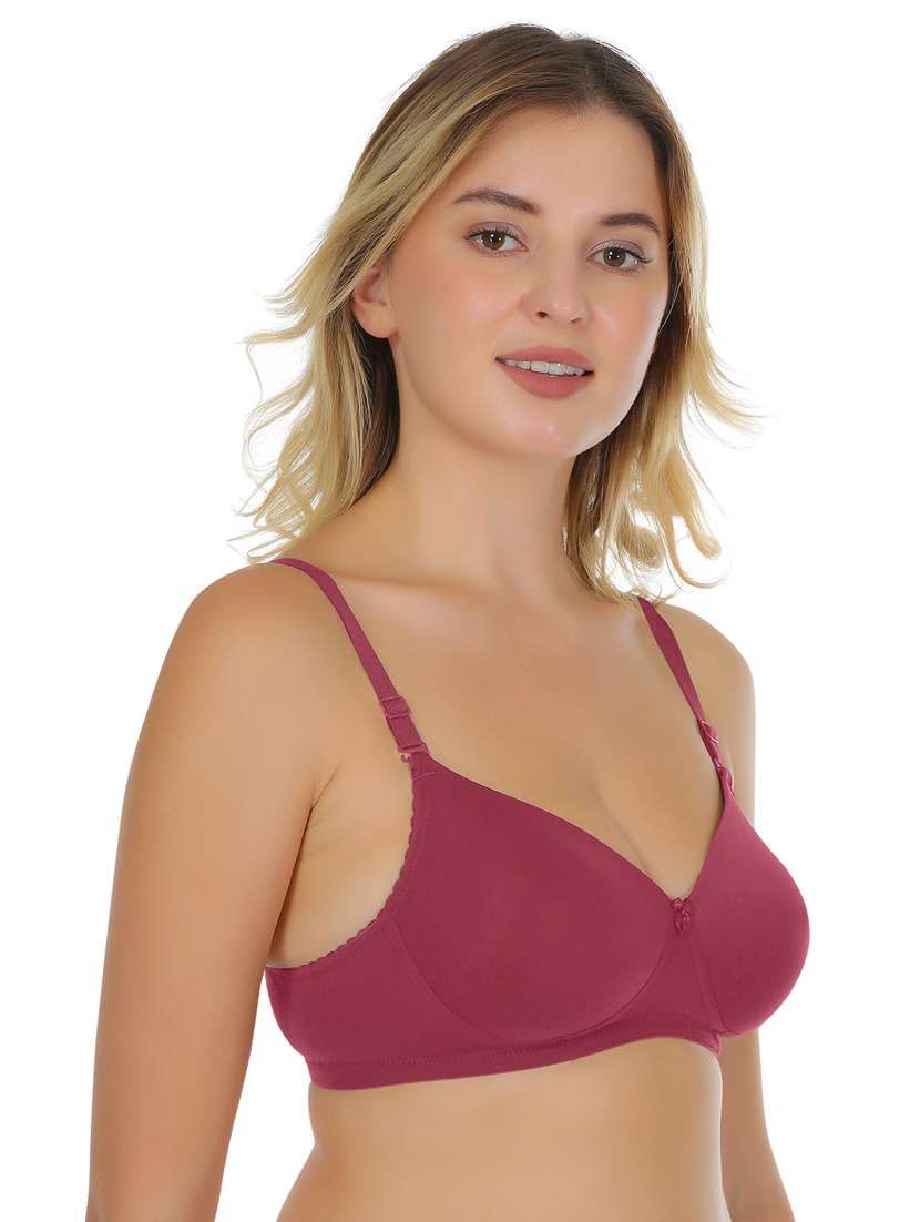 women solid lightly padded bra - 22100885 -  Standard Image - 2