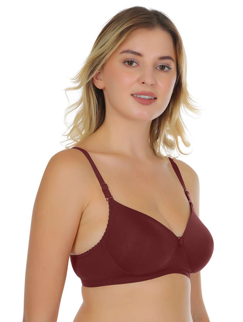 women solid lightly padded bra - 22100886 -  Standard Image - 2