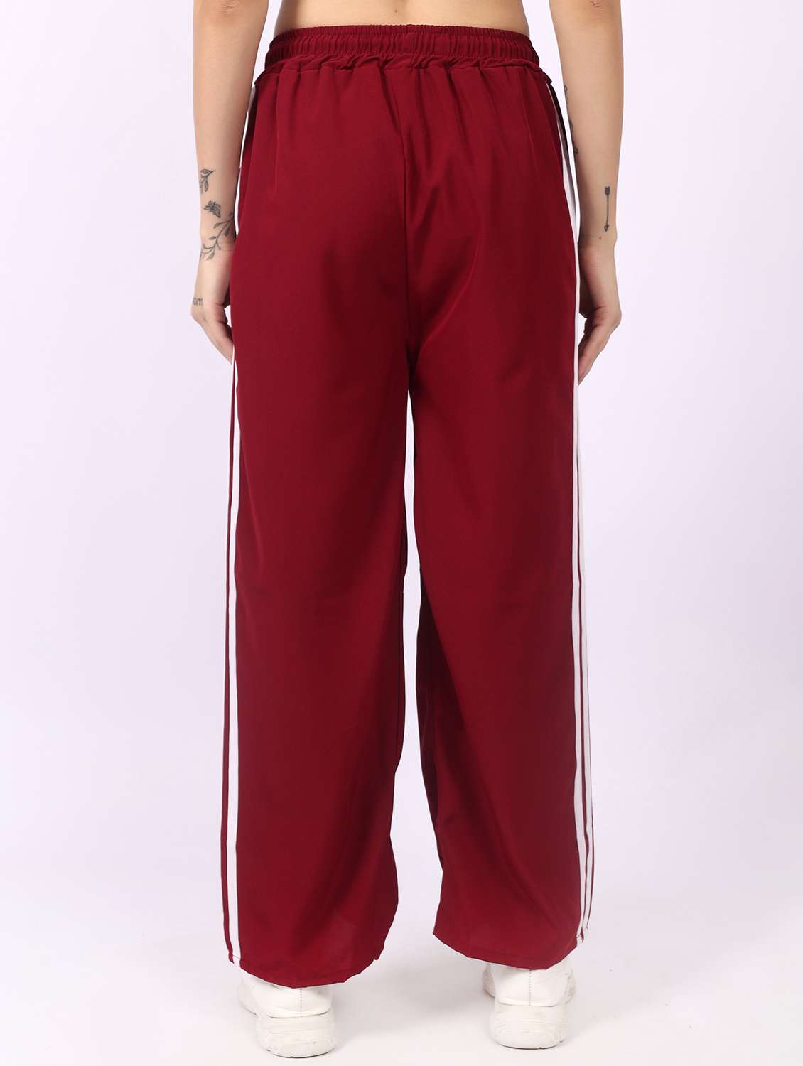 maroon lounge wear regular fit trackpants - 22100917 -  Standard Image - 2