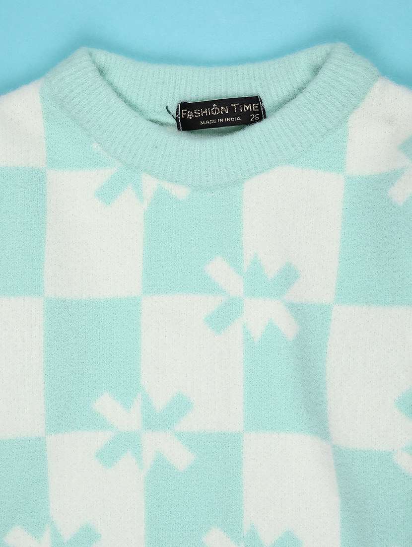 girls self designed long sleeve sweater - 22101054 -  Standard Image - 2