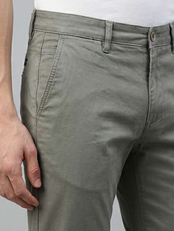 men solid mid rise sim fit chinos - 22101084 -  Standard Image - 2