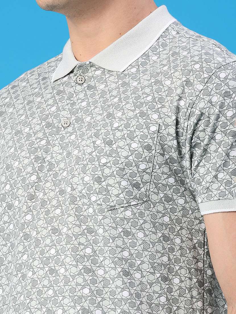 men printed short sleeve regular fit polo t-shirt - 22101150 -  Standard Image - 2