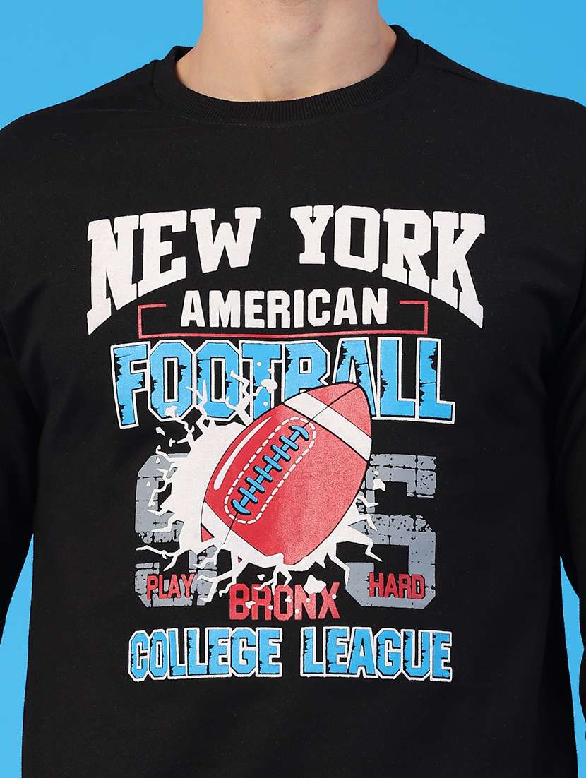 men printed long sleeve regular fit sweatshirt - 22101233 -  Standard Image - 2