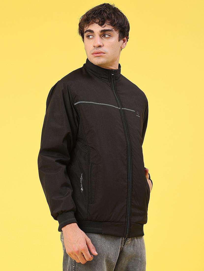 men solid long sleeve reversible bomber jacket - 22101334 -  Standard Image - 2