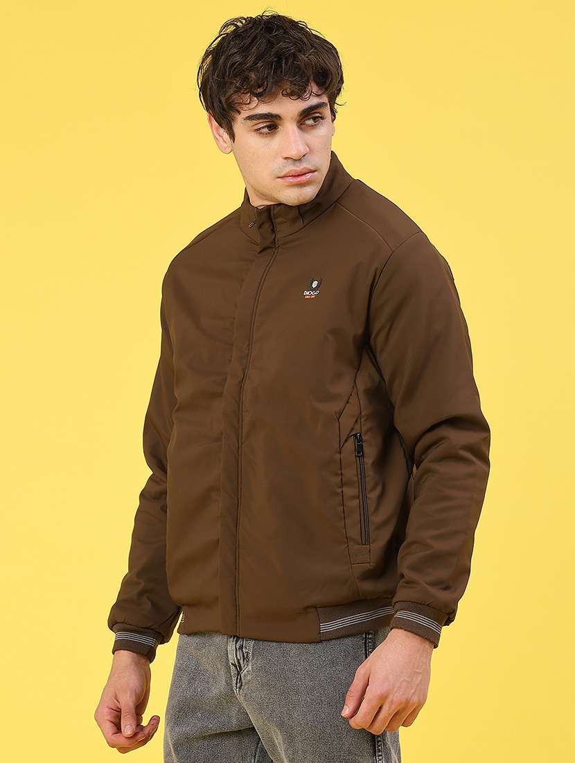 men solid long sleeve puffer jacket - 22101335 -  Standard Image - 2