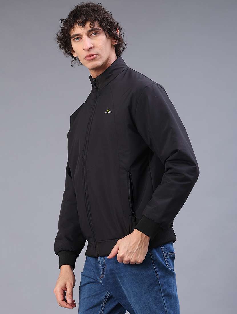 men solid long sleeve lightweight bomber jacket - 22101337 -  Standard Image - 2