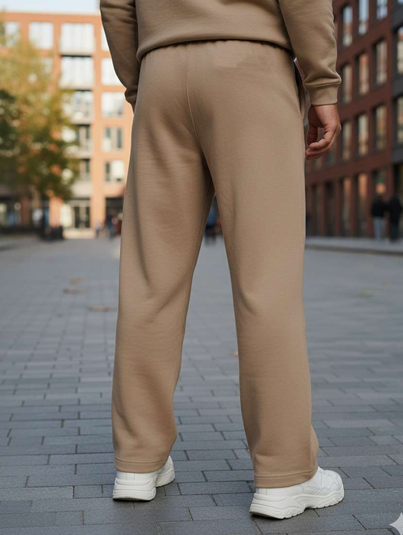 men solid mid rise full length track pant - 22101342 -  Standard Image - 2