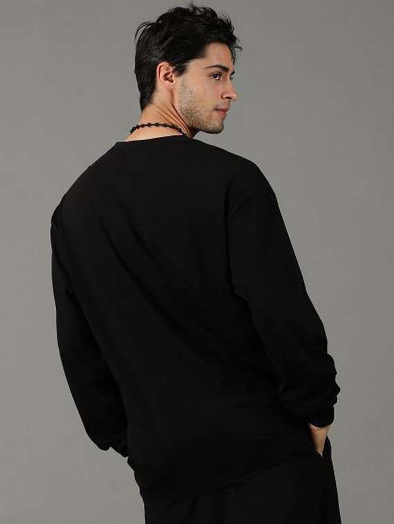 men pack of 2 solid long sleeve oversized t-shirt - 22101461 -  Standard Image - 2